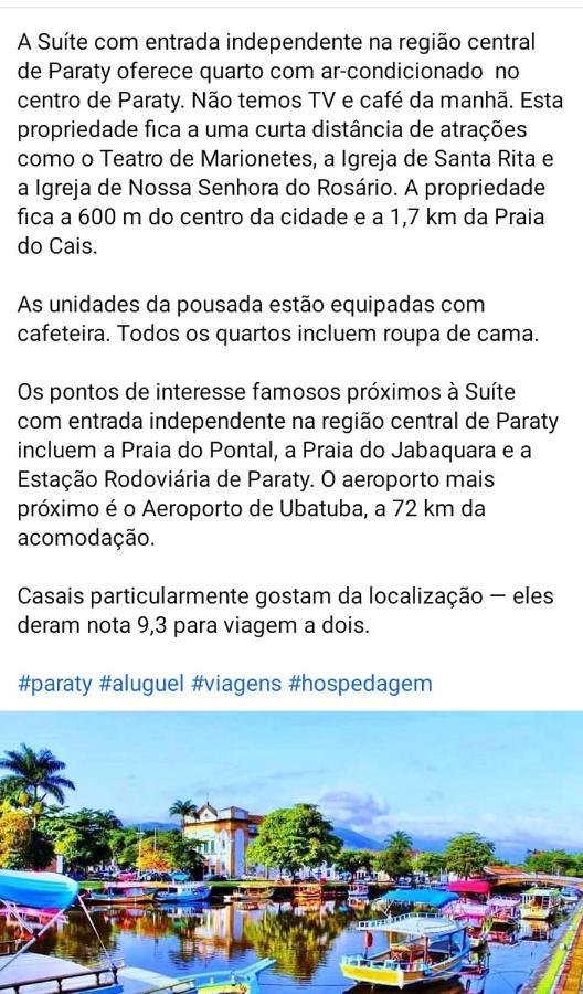 Suite Simples Com Entrada Independente Na Regiao Central De 帕拉蒂 外观 照片